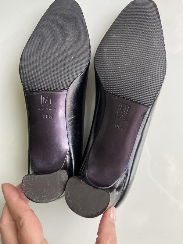Women Bruno Magli Heels Black Leather 38.5 #M1AV