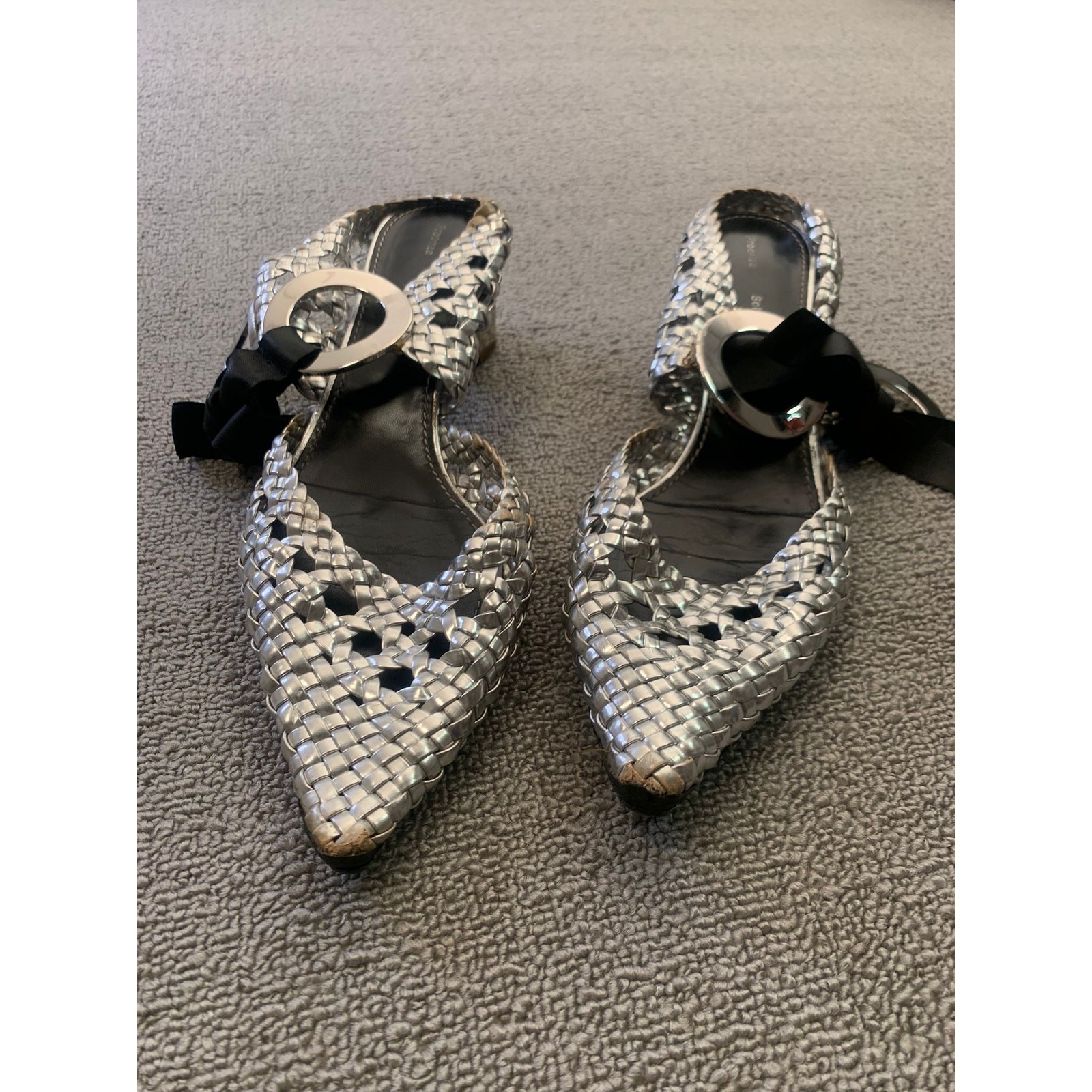 PROENZA SCHOULER Women 40.5 Silver Heel Shoes