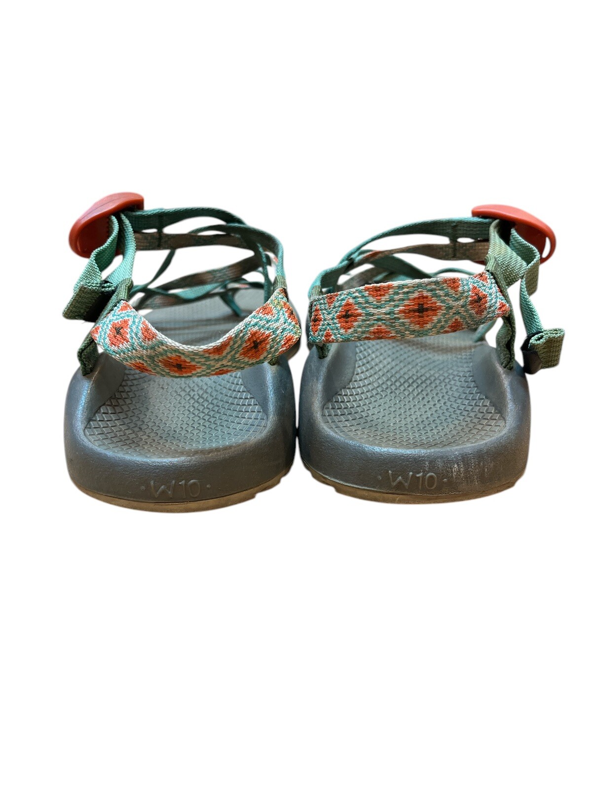 Chaco Z2 Vibram Sports Sandals Classic Hiking Camping Aztec Green Womens Size 10