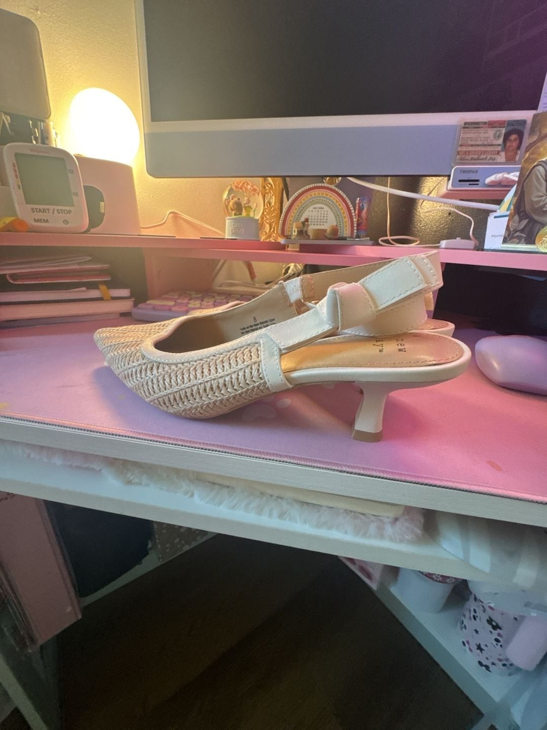 A New Day Milan Raffia Slingback Kitten Heels