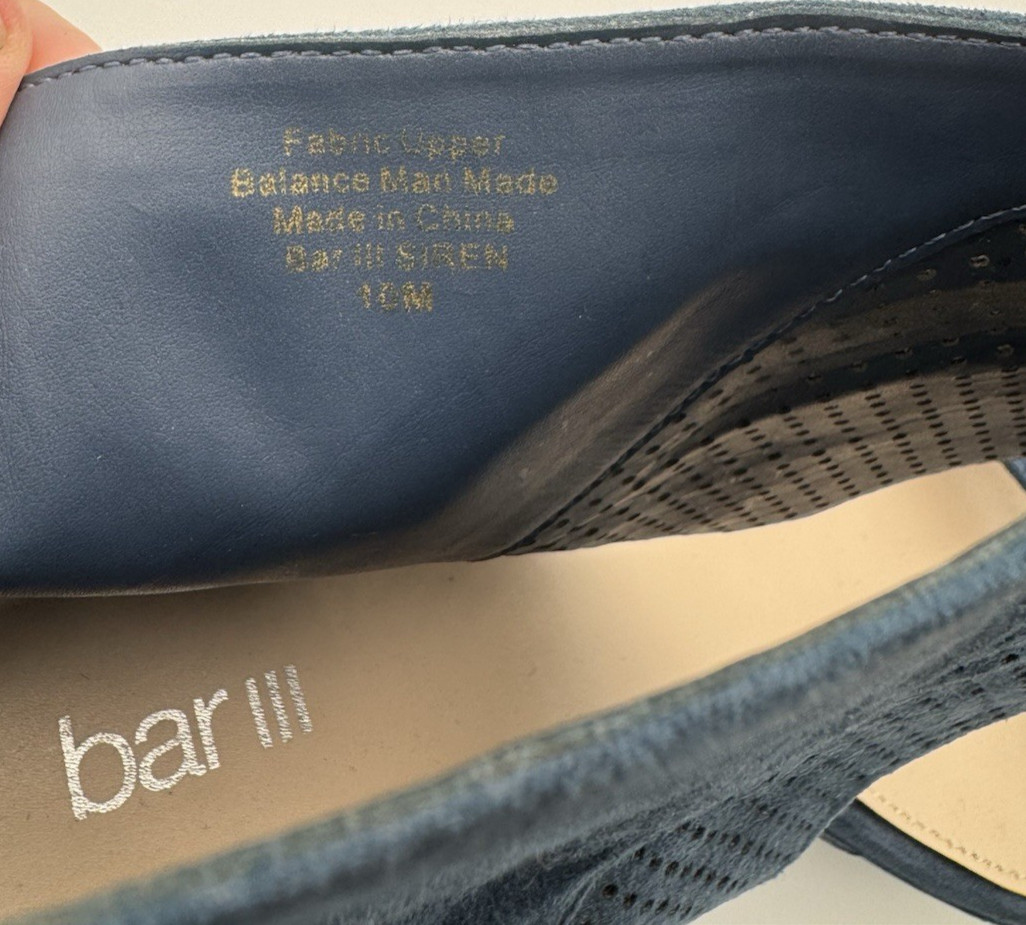 Bar III Siren Platform Ankle Zipper Cuff Wedge Blue Wing Teal Suede Shoes 10M