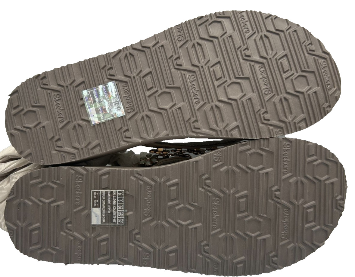 Skechers Women’s Cali Gear Meditation Daisy Crush Sandals Taupe/Muli Size:7 150i