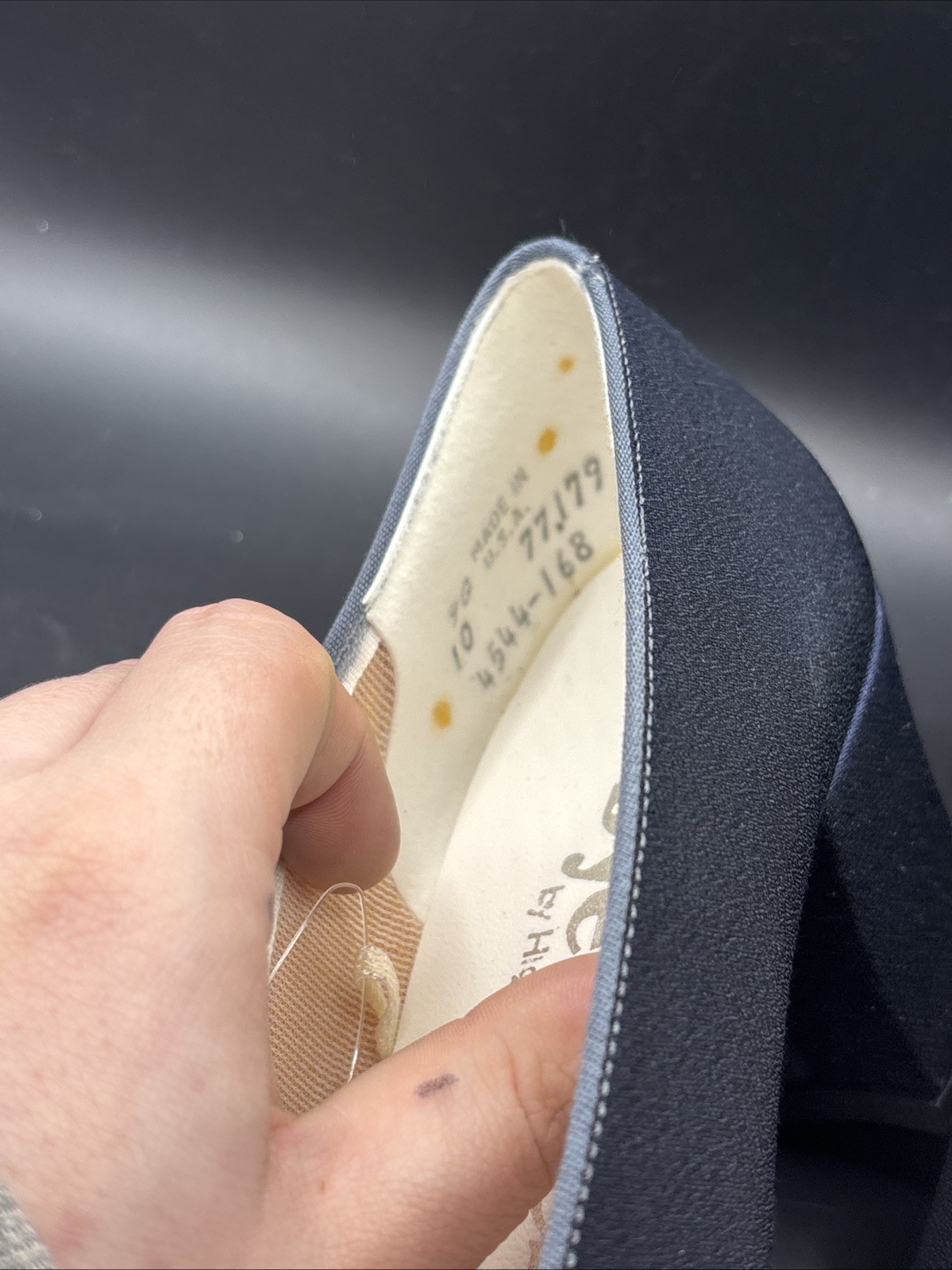 WOMENS DYEABLES NAVY PUMPS BLOCK HEEL HIGH HEELS SHOES SIZE 10