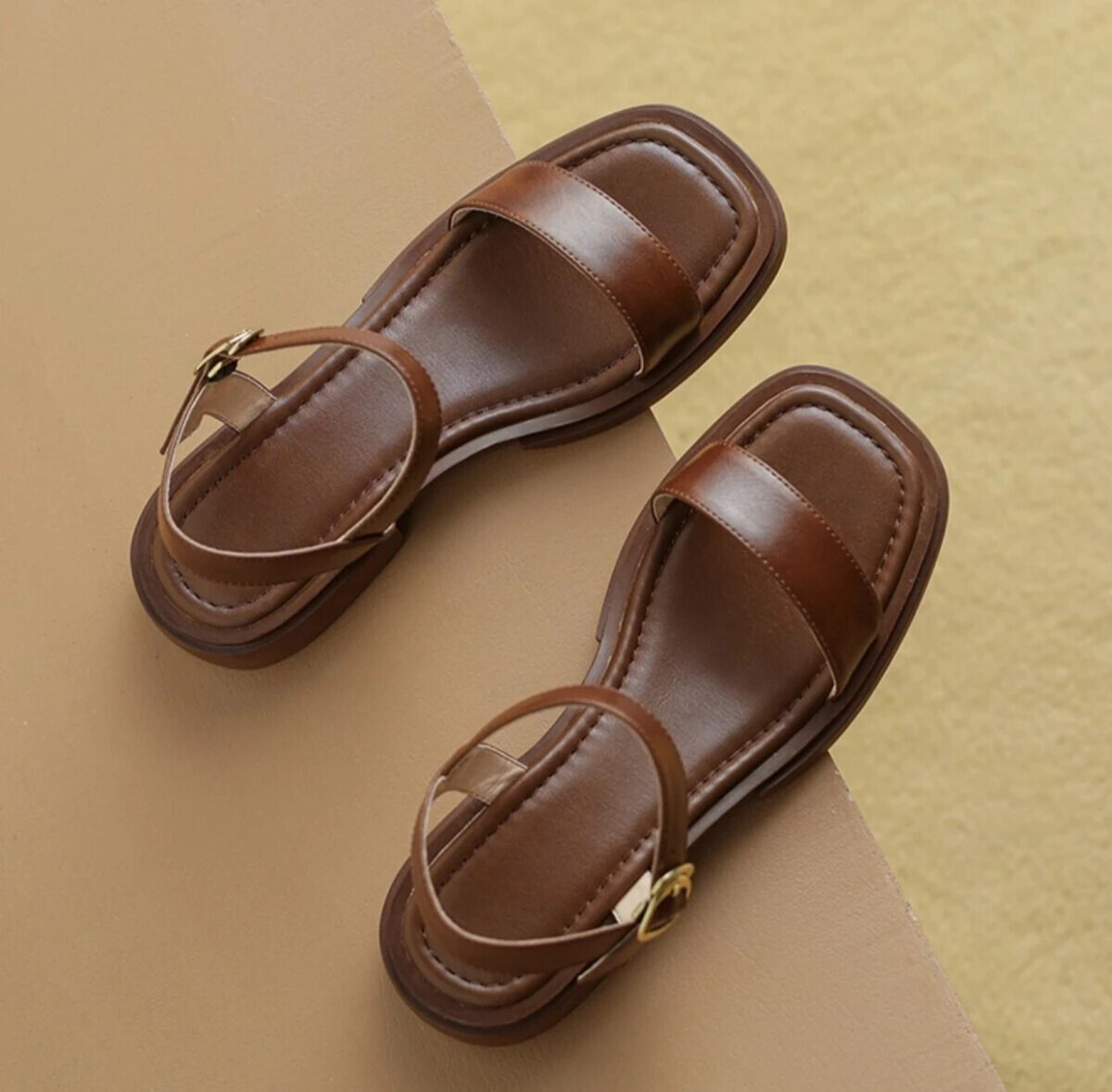 2025 Summer Women Sandal Low Heels Basic Concise Office Casual Outdoor Shoes Lot