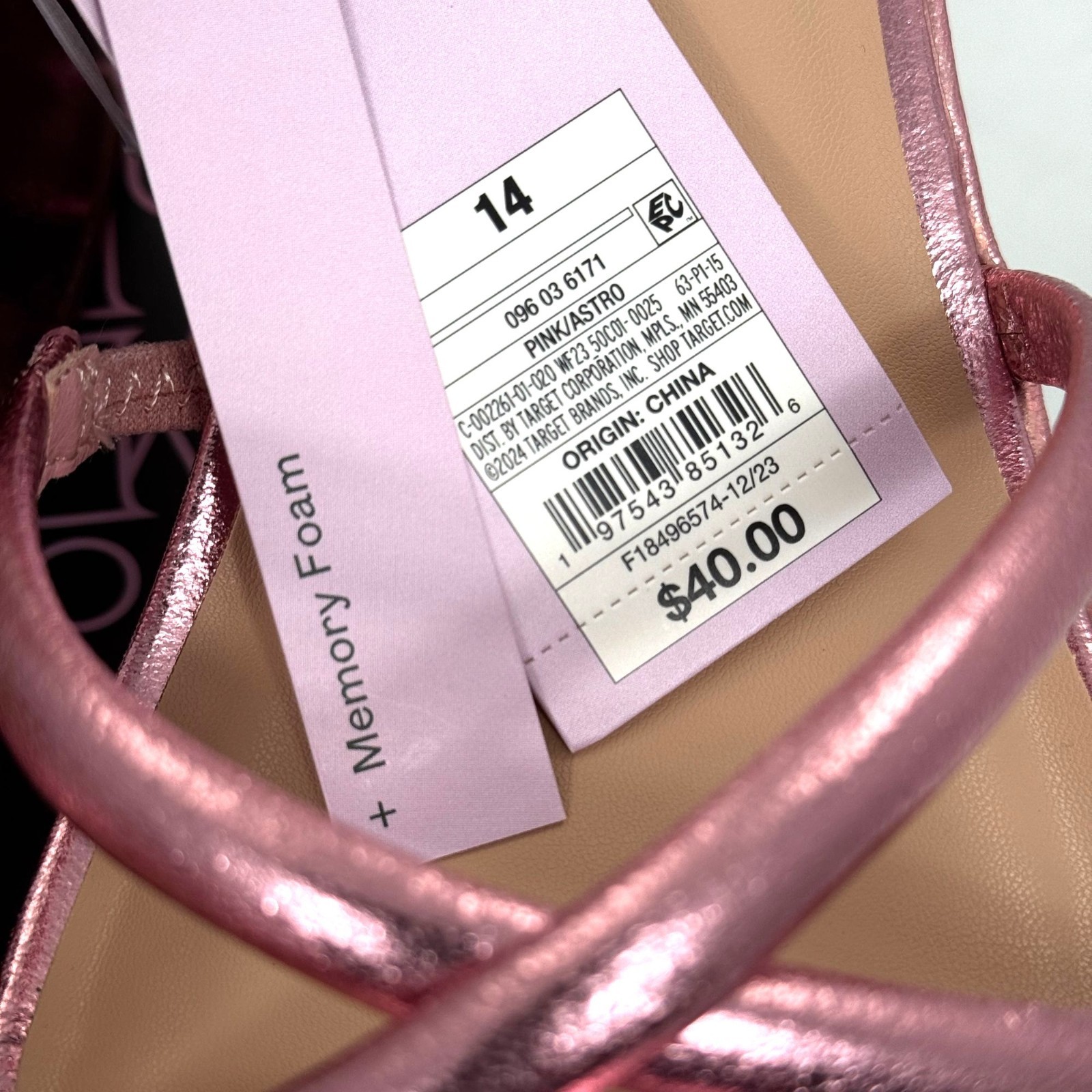 Wild Fable Pink Strappy Platform 4″ Astro Heels w/ Memory Foam Womens Sz 14 NIB