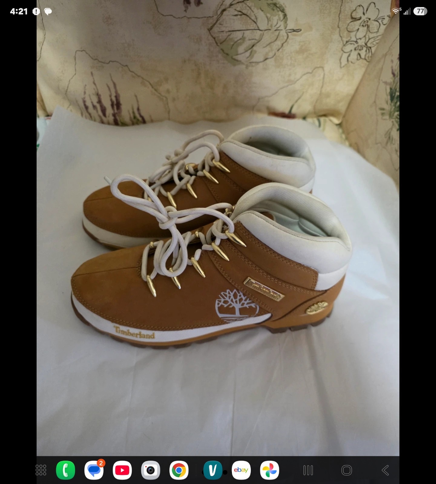 Timberland Euro Sprint Hiker, Women’s Boots, Size 10, Brown And White, 16642