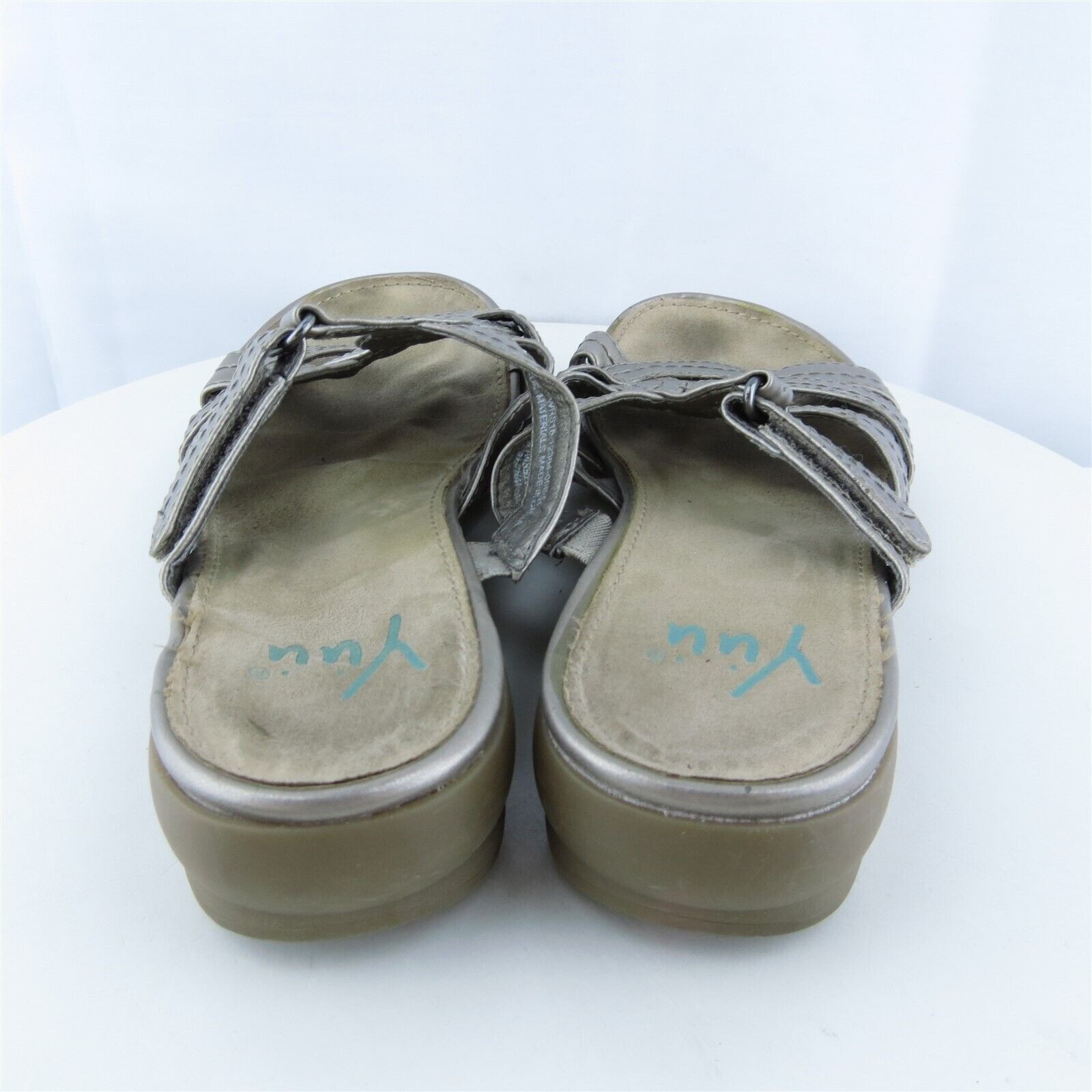 YUU Women Slide Shoes MIlley Beige Synthetic Slip On Size 7 Medium (B, M)