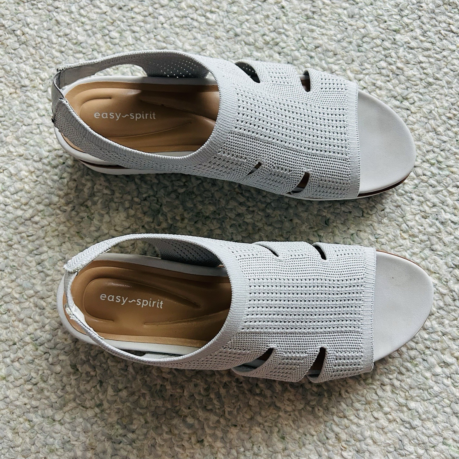 Easy Spirit Women’s Winslow Lightweight Knit Sandals Gray Size 9