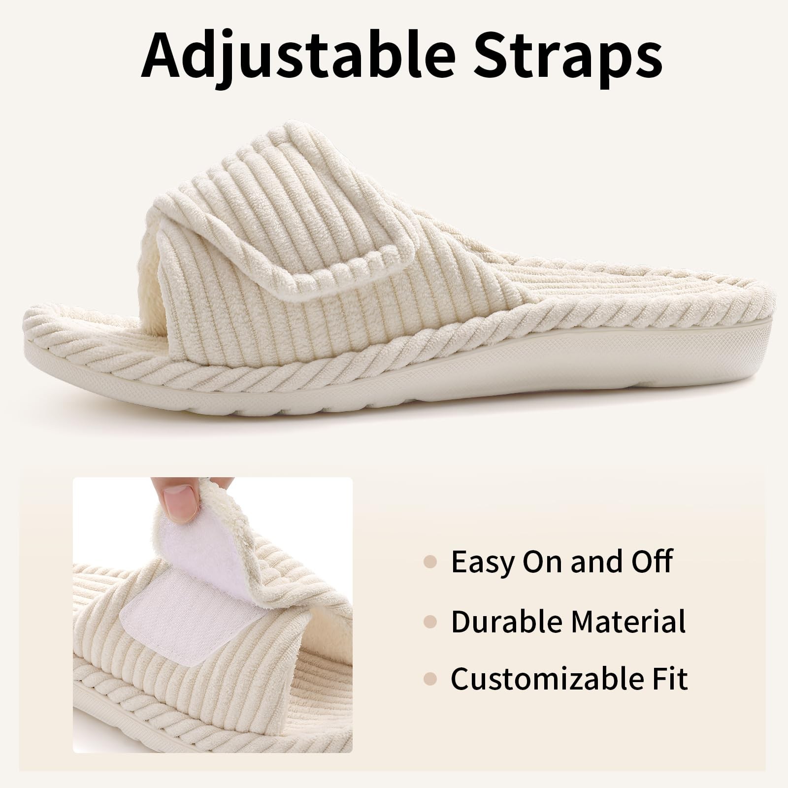 Adjustable Arch Support Orthopedic Slippers for Women – Indoor Comfort Shoes