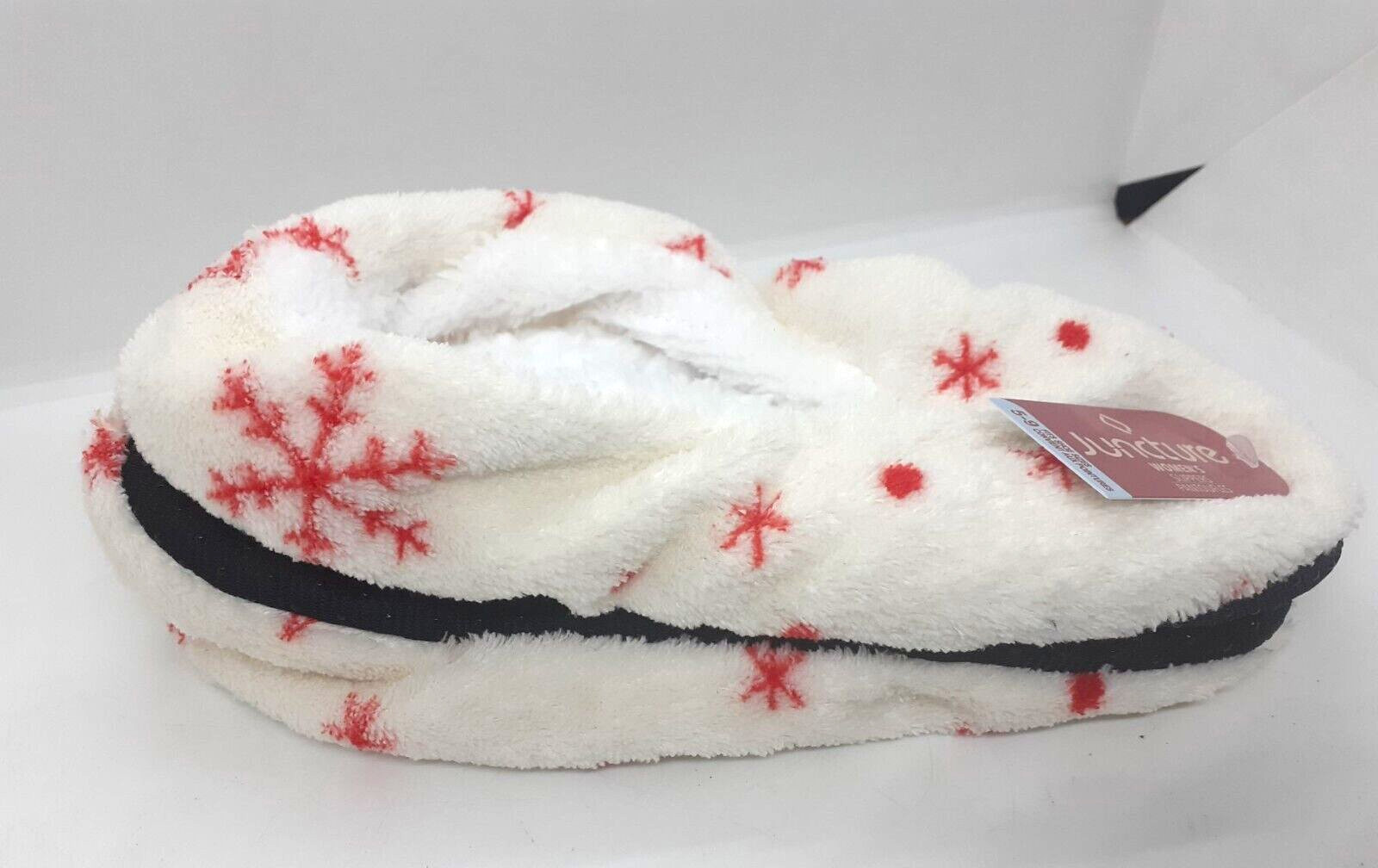 Juncture Women’s Snowflake Cozy Slip On Slippers Sz 5-9 NWT