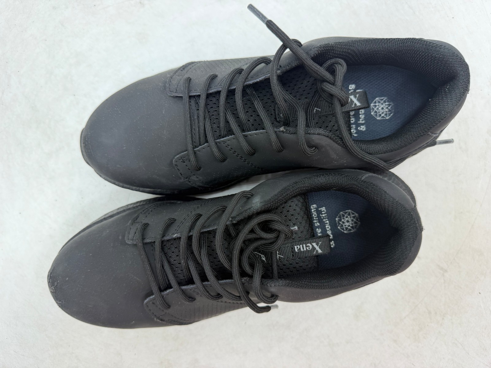 Xena Workwear Astra Athletic Work Sneakers Women’s Black Leather Comp Toe – 9