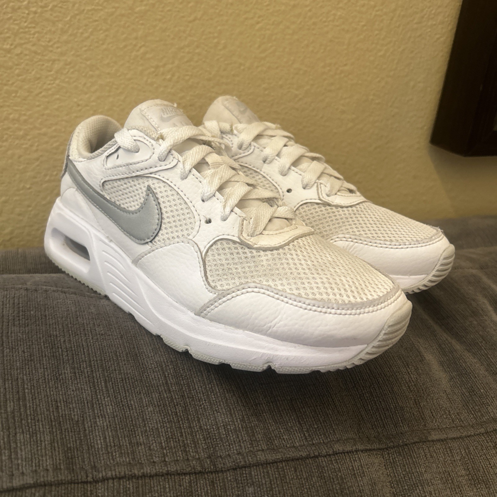 Nike Air Max SC Women’s Sneaker CW4554-100 US Size 6.5 White / Metallic Platinum