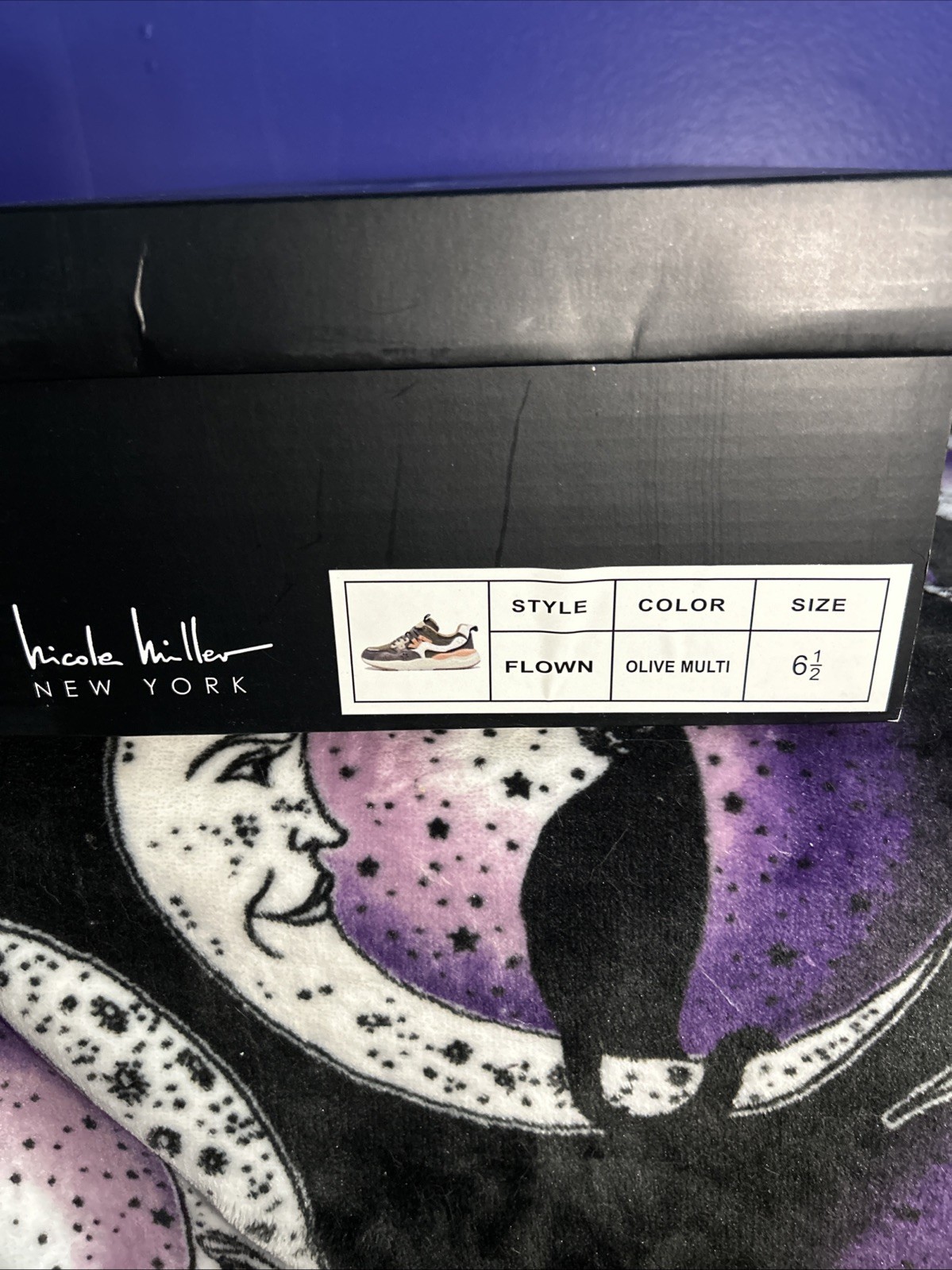 Nicole Miller New York Olive Multi Flown Sneakers Size 6 1/2 Brand New In Box