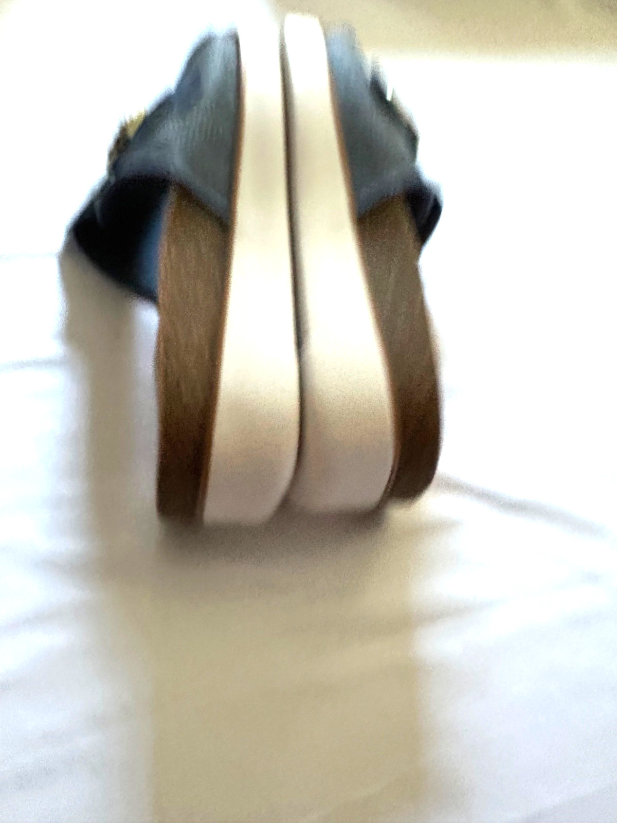 NEW Skechers Womens Lifted Comfort Restless Wave Sandal / Slide, Navy, Sz 7