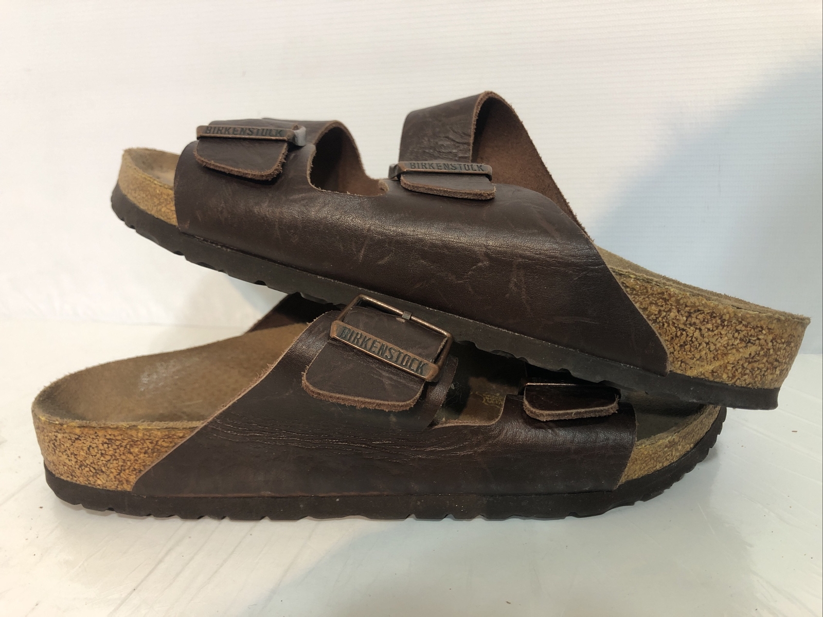 Birkenstock 265 Arizona Chocolate Brown Strappy Buckle Sandal Size 8-8 1/2 EUR 4