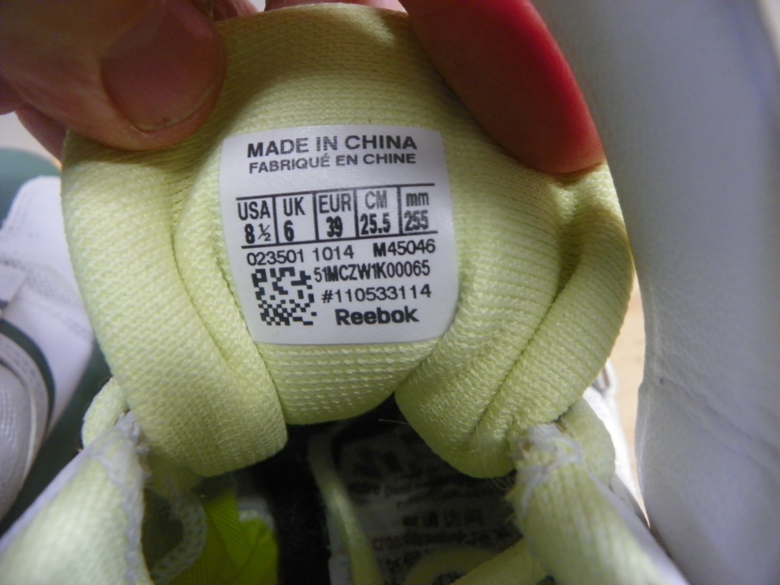 REEBOK CROSSFIT LIFTER PLUS 2.0 WHITE SAGE GREEN NEON COLORWAY SIZE 8.5 M45056