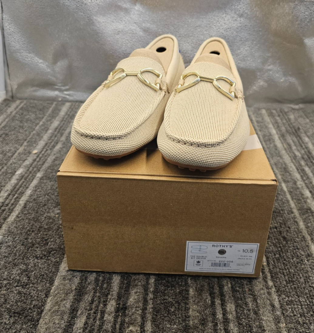 Rothy’s 222-006 The Double Bit Driver Sesame US 10.5 Textile Upper 100% rPET
