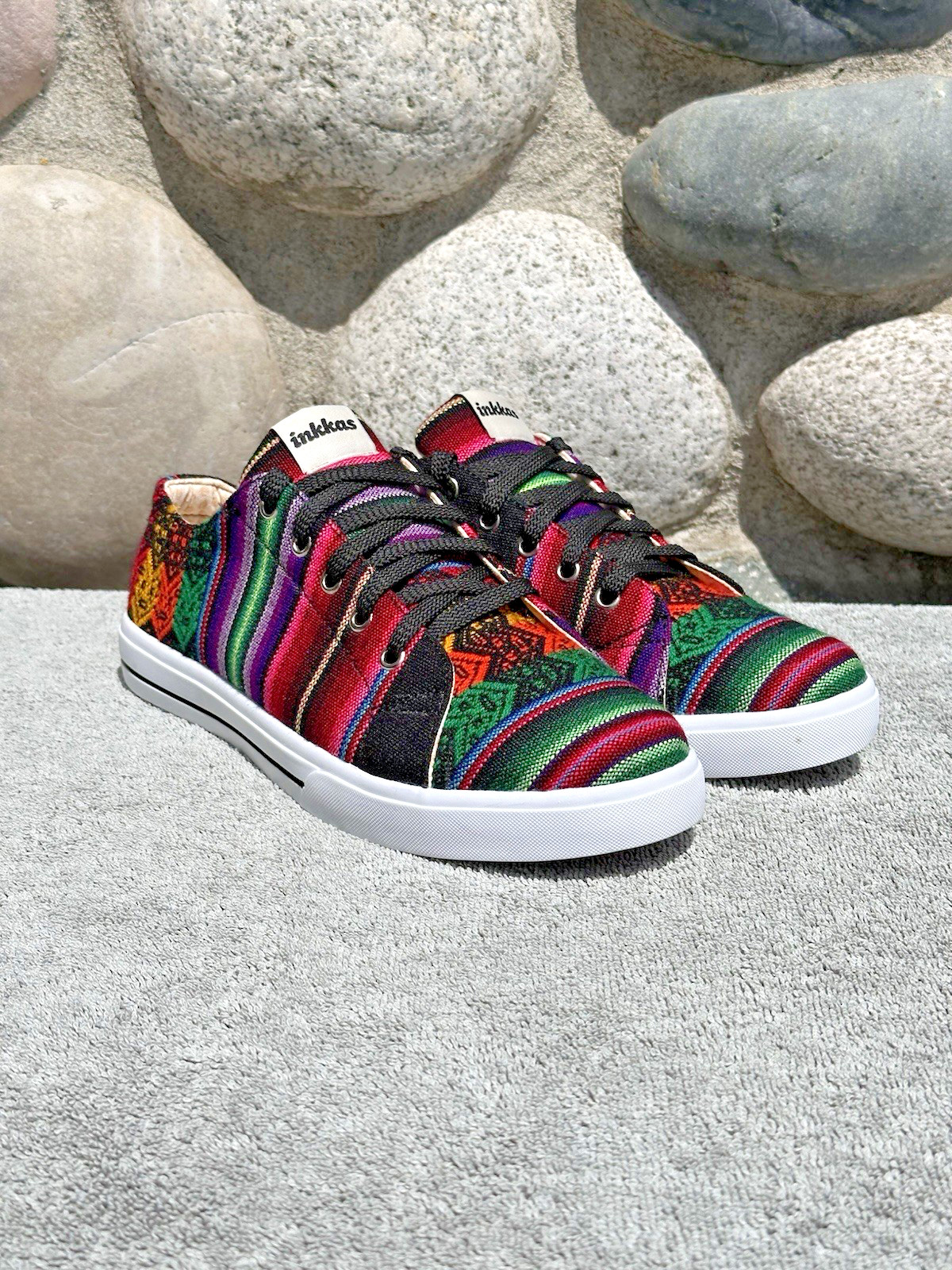 Inkkas Women’s 10 Men’s 8 Unisex Aztec Design Low Top Colorful Lace Up Sneakers