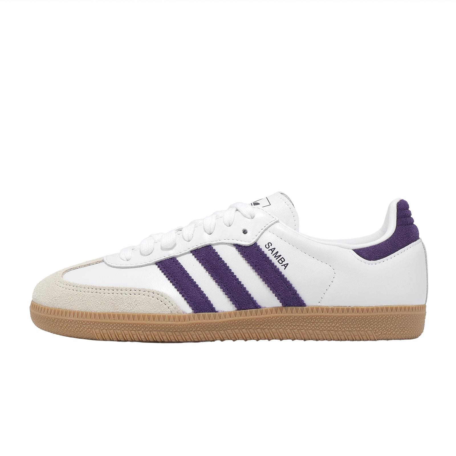 adidas Originals Samba OG W White Aurora Plum Gum Women Casual Shoes JS1392