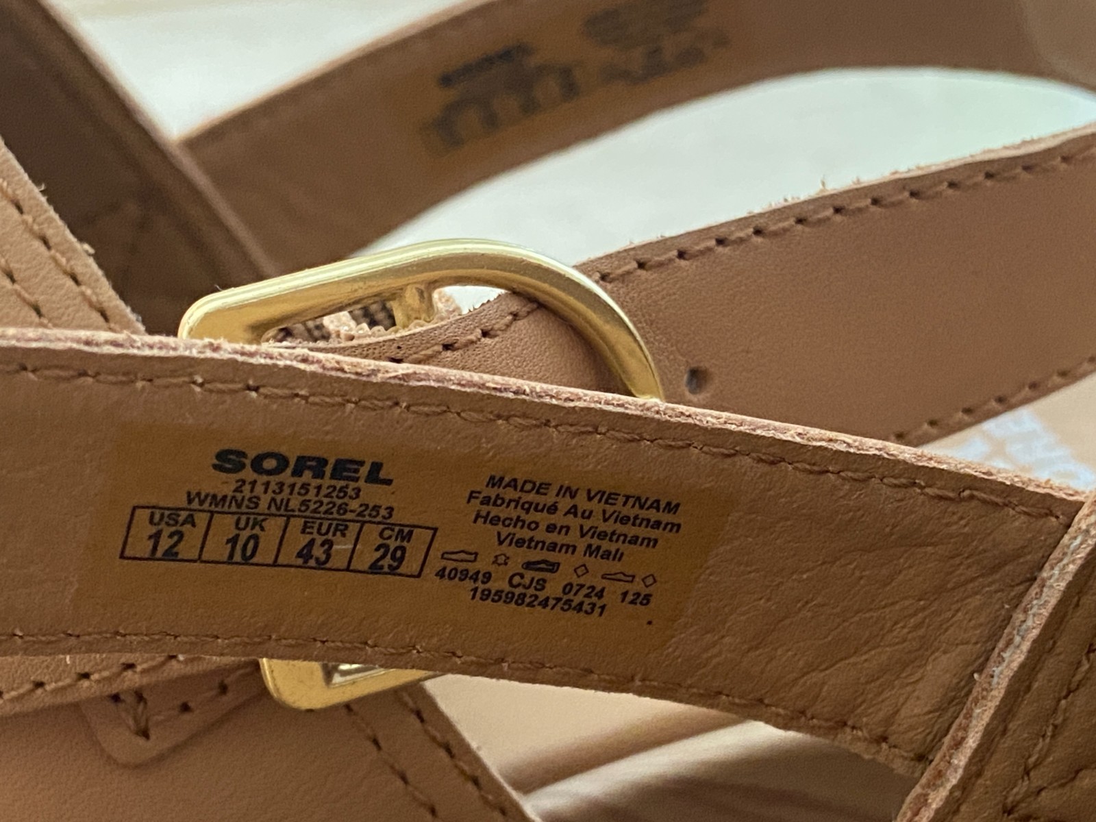 Sorel Roam’n Clog Leather Slingback Clogs in Beige | Size W12