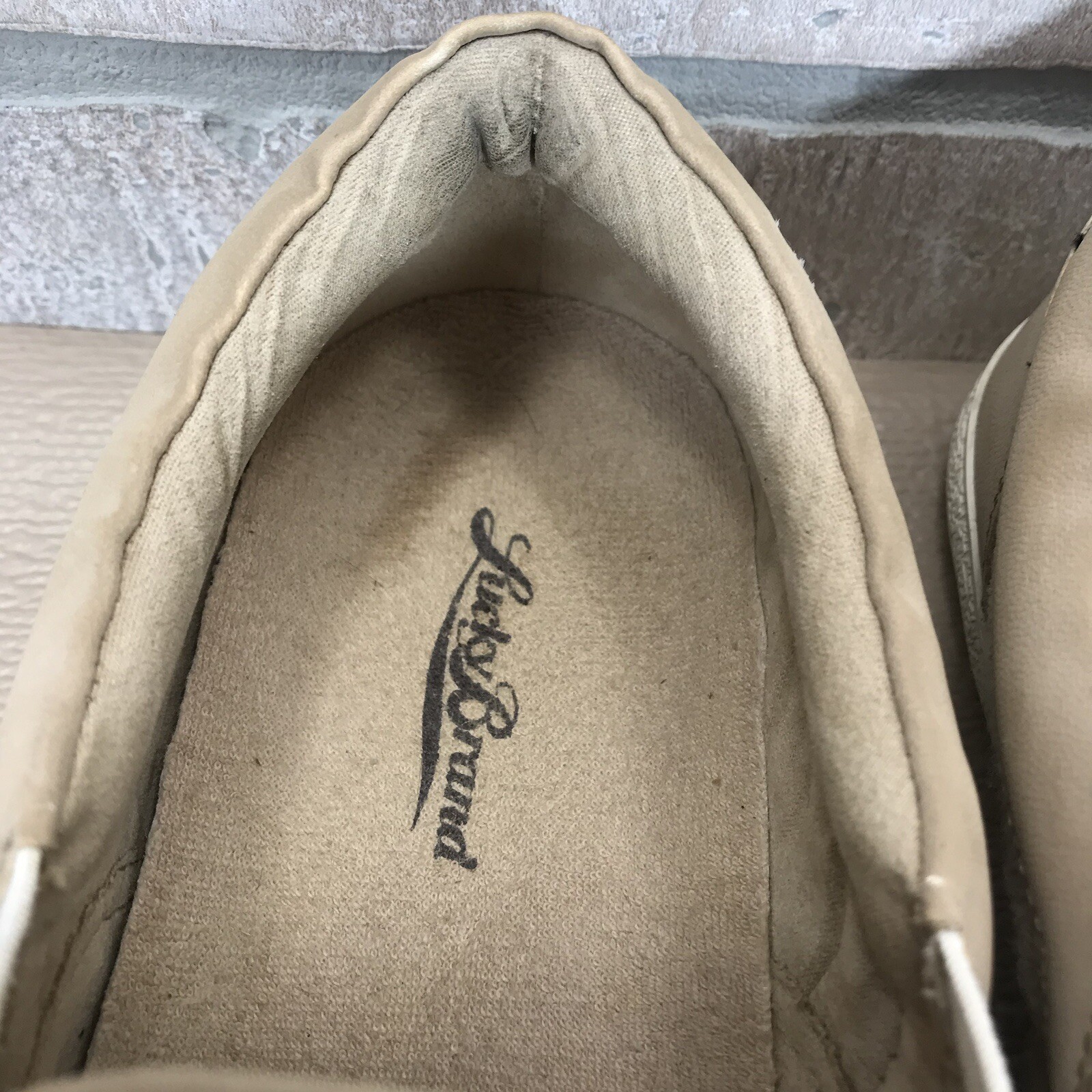 Lucky Brand Viah Slip On Sneakers Natural Combo Fisher Woven *See Pics & Descr*