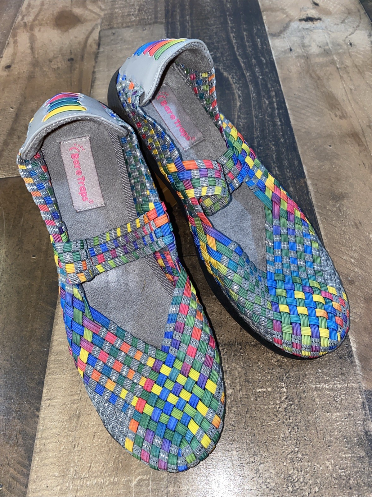 BareTraps Women’s Woven Slip-On Stretch Shoes Multicolor Size 8.5 lightweight