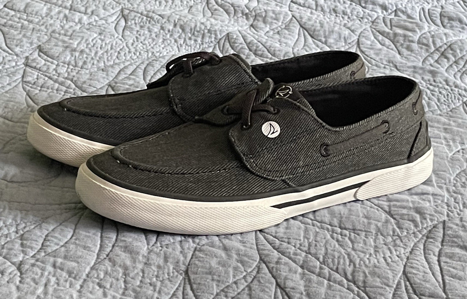 Sperry Pier Wave BT Twll DarkGrey/Black Slip-OnWomen’s Size 8