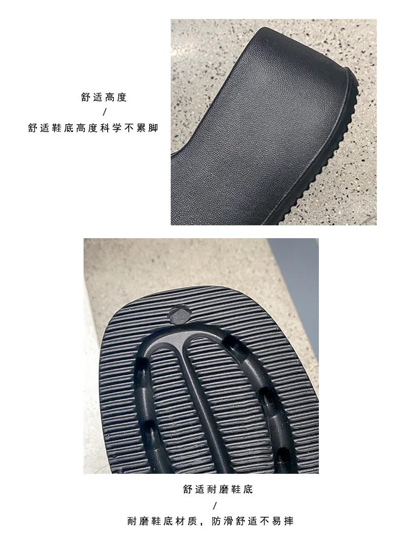 Summer Women Flip Flops Casual Solid Color Comfortable Non-slip Lightweight Indo