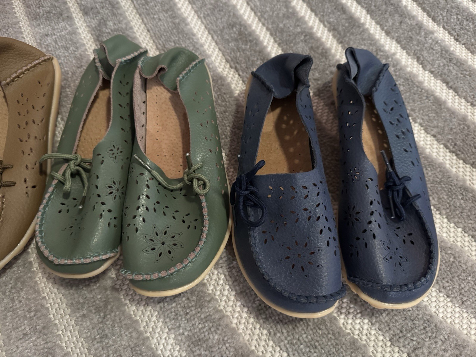 Women Slip-On Loafers. Size 5. Blue. Black. Brown. Green. Brand New