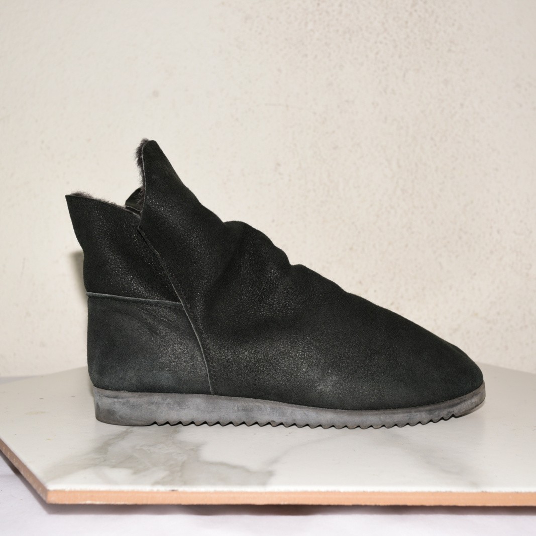 Arche Baosha Ankle Boot Sheepskin Leather Black Women 39