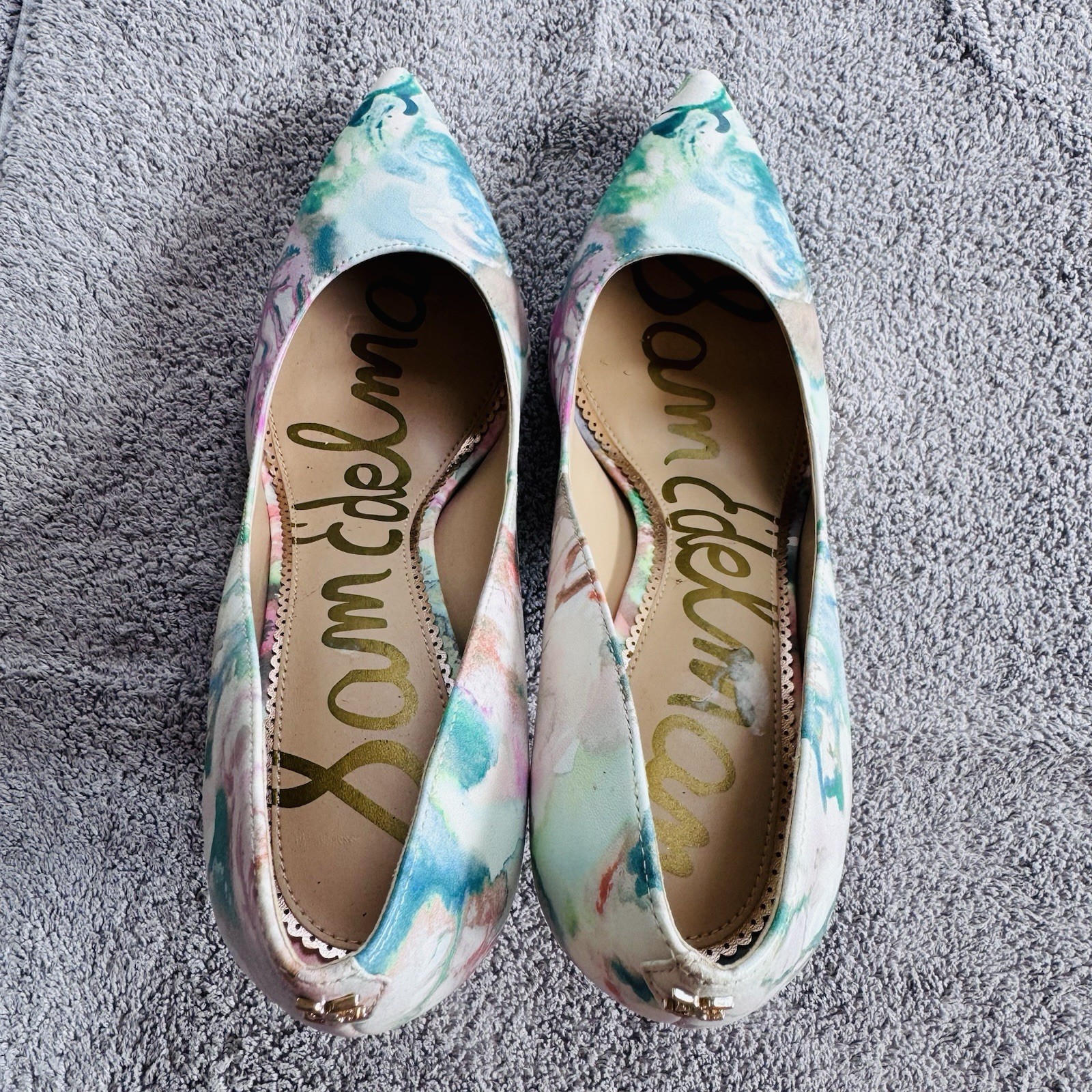 Sam Edelman Hazel Floral Print Pointed Toe Stiletto Pumps Women’s 8.5 M