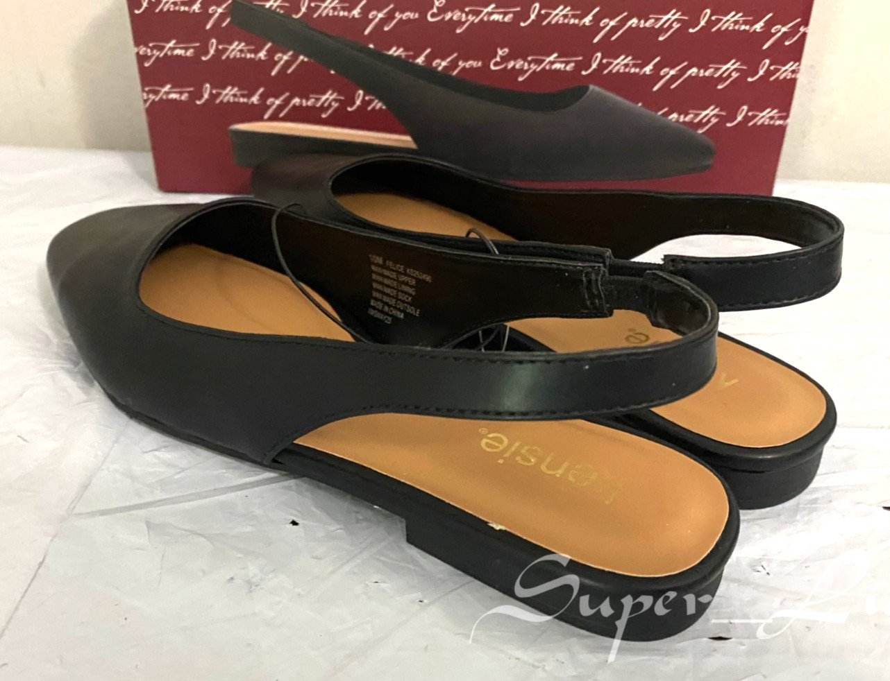 NEW Kensie Women’s Felice Slingback Flats – SIZE 11 – BLACK