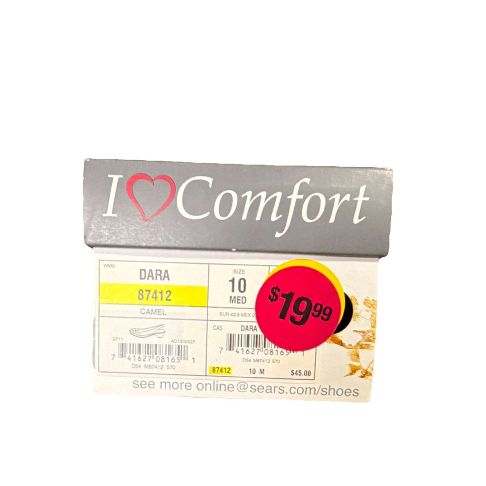 I Love Comfort Dara Camel Slingback Flats Cut-Outs Women’s Size 10 M Comfort