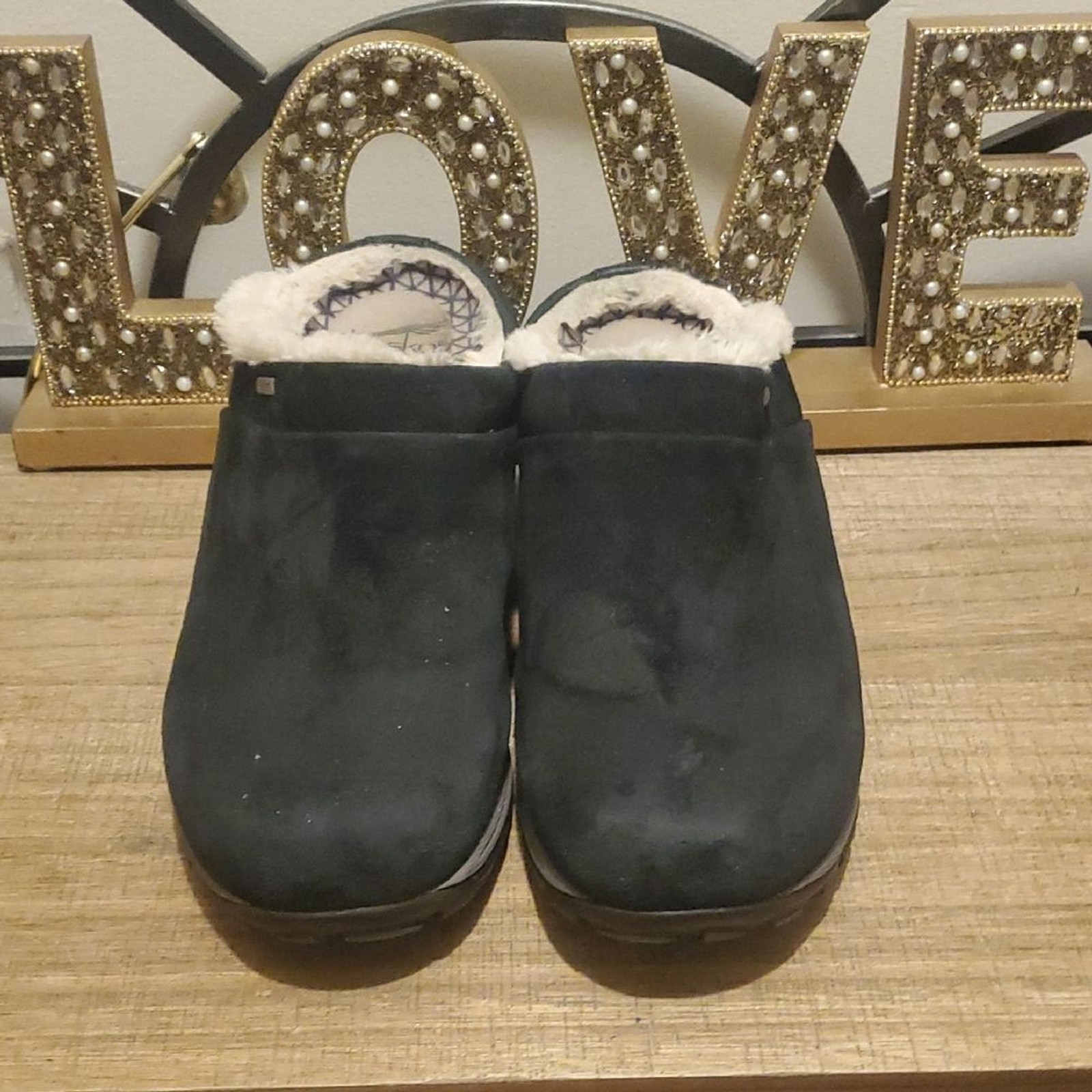 Dansko Parson Slip On Waterproof Womens Black Suede Clogs Sz 10.5 Comfy, Walking