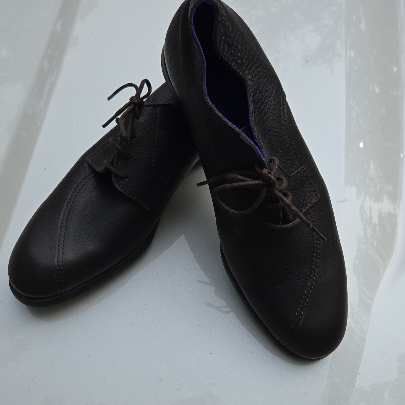 Arche Brown Leather Lace-Up Oxford Flats Round Toe EU 43 NEW $500+ Men’s