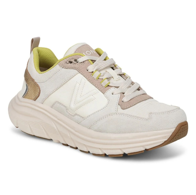 Vionic’s Walk Max Skyline Sneaker, Ivory Gold