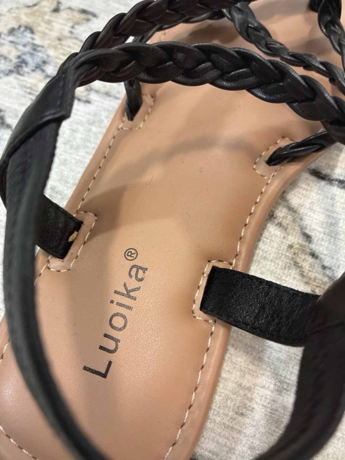 Louika Extra Wide foot friendly braided cross sandals