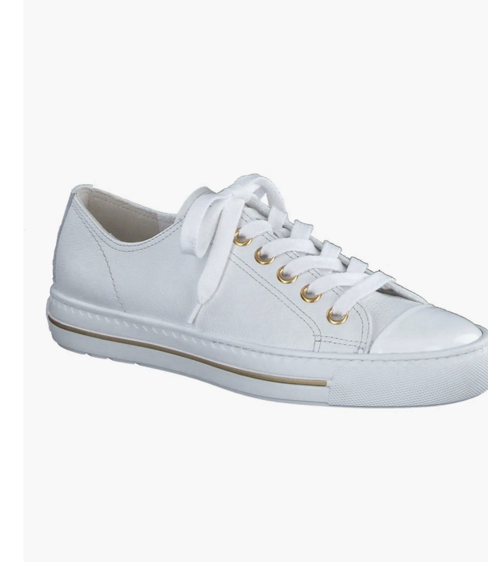 Paul Green Sophie White Parent Toe Sneaker Women US 9.5. 7 UK Worn 2-3x