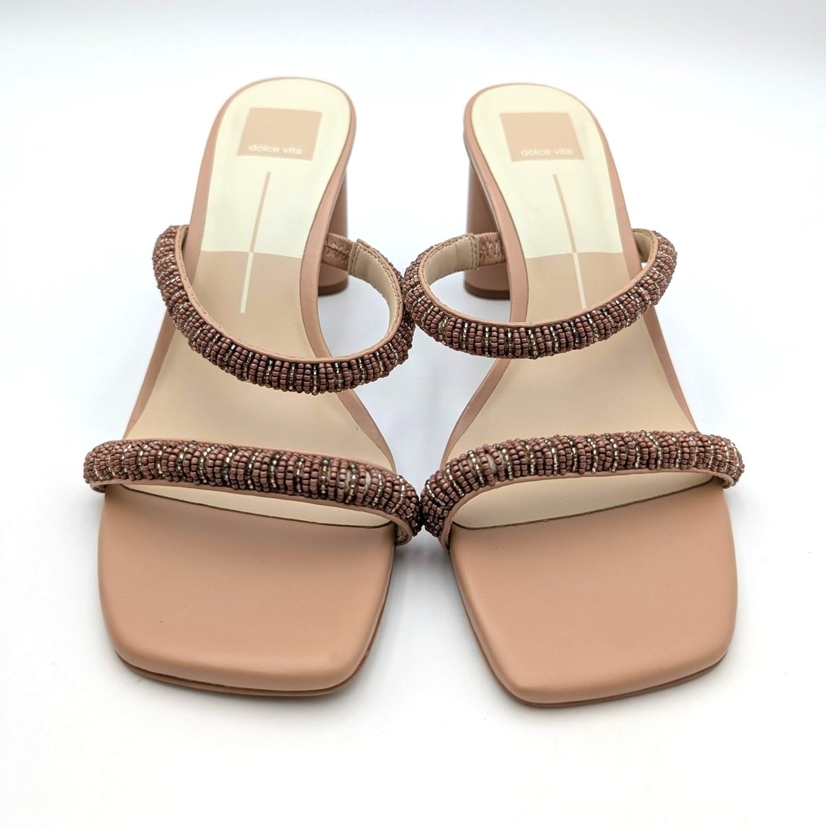 Dolce Vita Nolah Block Heel Sandals Women’s Café Multi Size US9.5 EU40.5