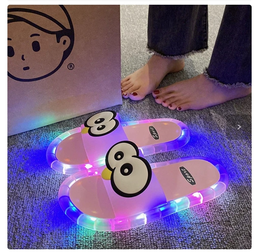 Crystal Glowing Slippers Summer Outdoor Wear Sandals Bright Funny Home Slippers