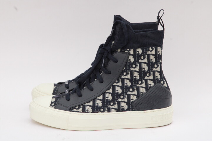 Dior B23 Oblique Knit High Top Womens Sneakers Size 39/US 9 in Deep Blue