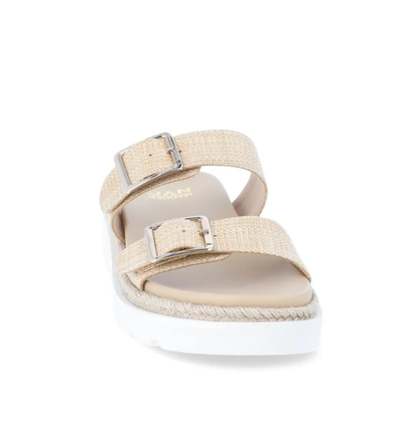Steve Madden NYC Women’s Platform Sandals, Tan Raffia
