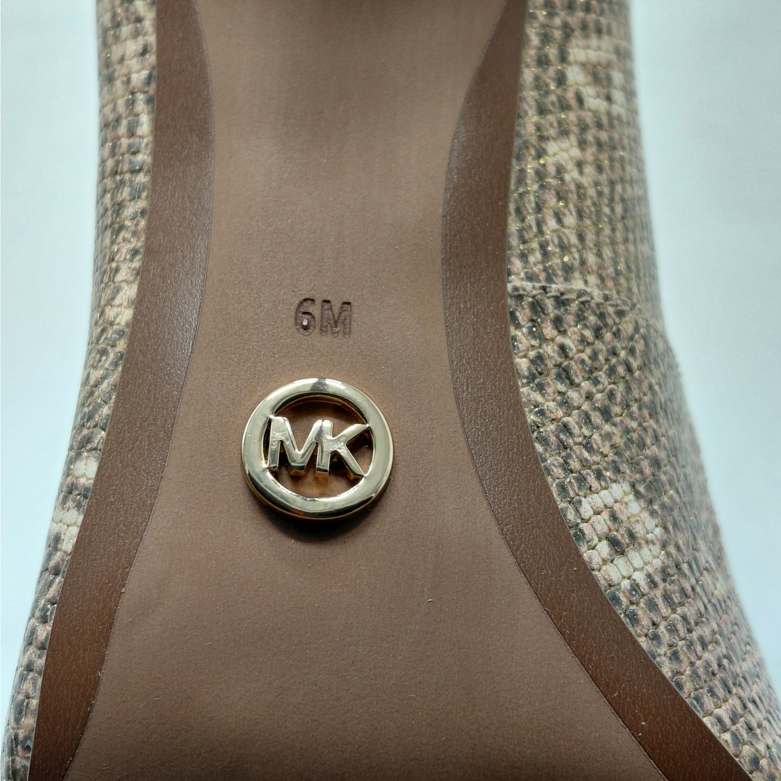 Michael Kors Womens Heels Size 6M Snakeskin Wedding Cocktail Party Evening Pumps