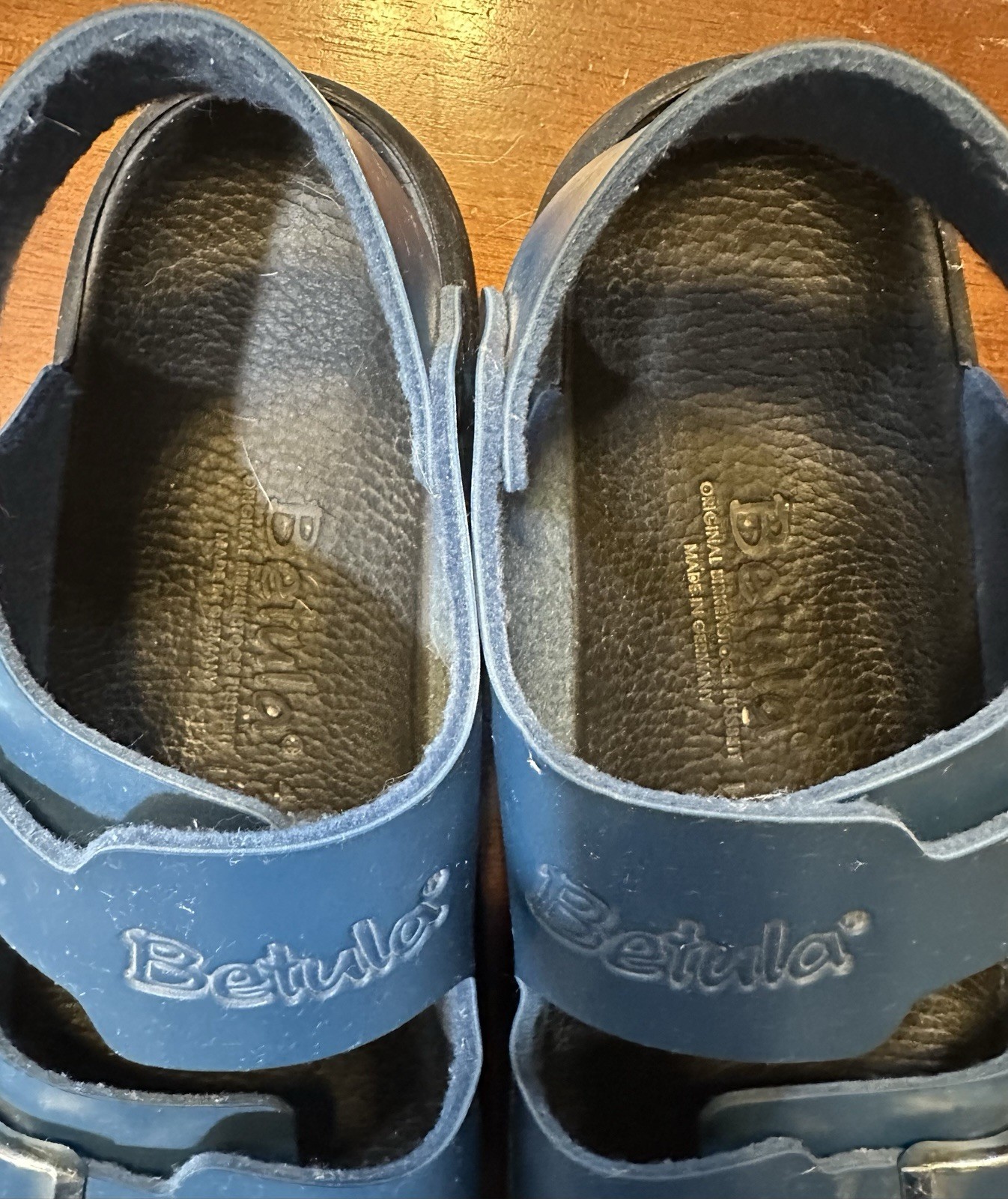 Birkenstock Bertula Navy Blue Sandals 42-8 Great Condition See All Pics