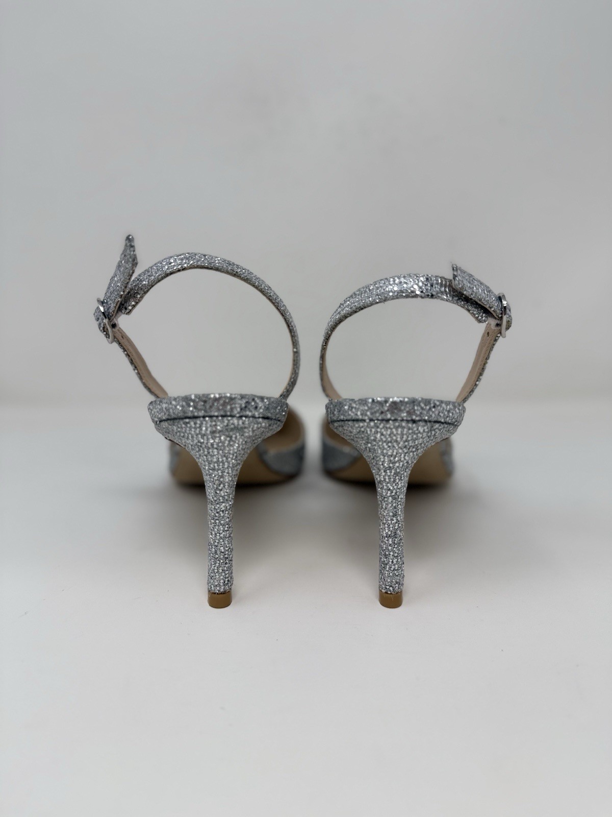 New Stuart Weitzman Julia 75 Slingback Pump Silver Sz 8