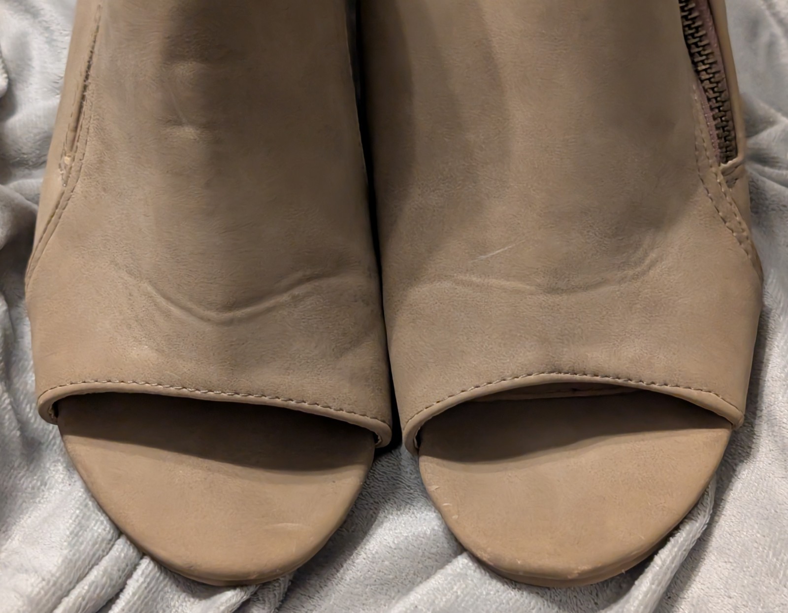 Brash Sz 10 / 41.5 Brown Zipper strap 3.5″ Wedge Heel Open Toe Sandals Shoes