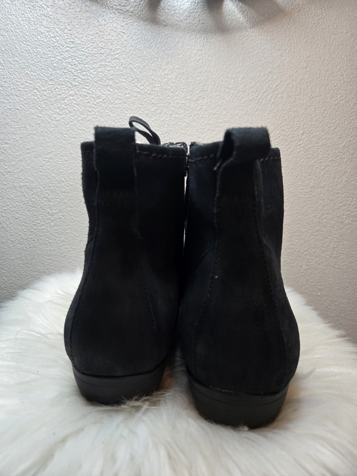 Dansko Women Fergie Black Suede Lace-Up/Zip Bootie – NWOB – Sz 42/11.5 Ret $175