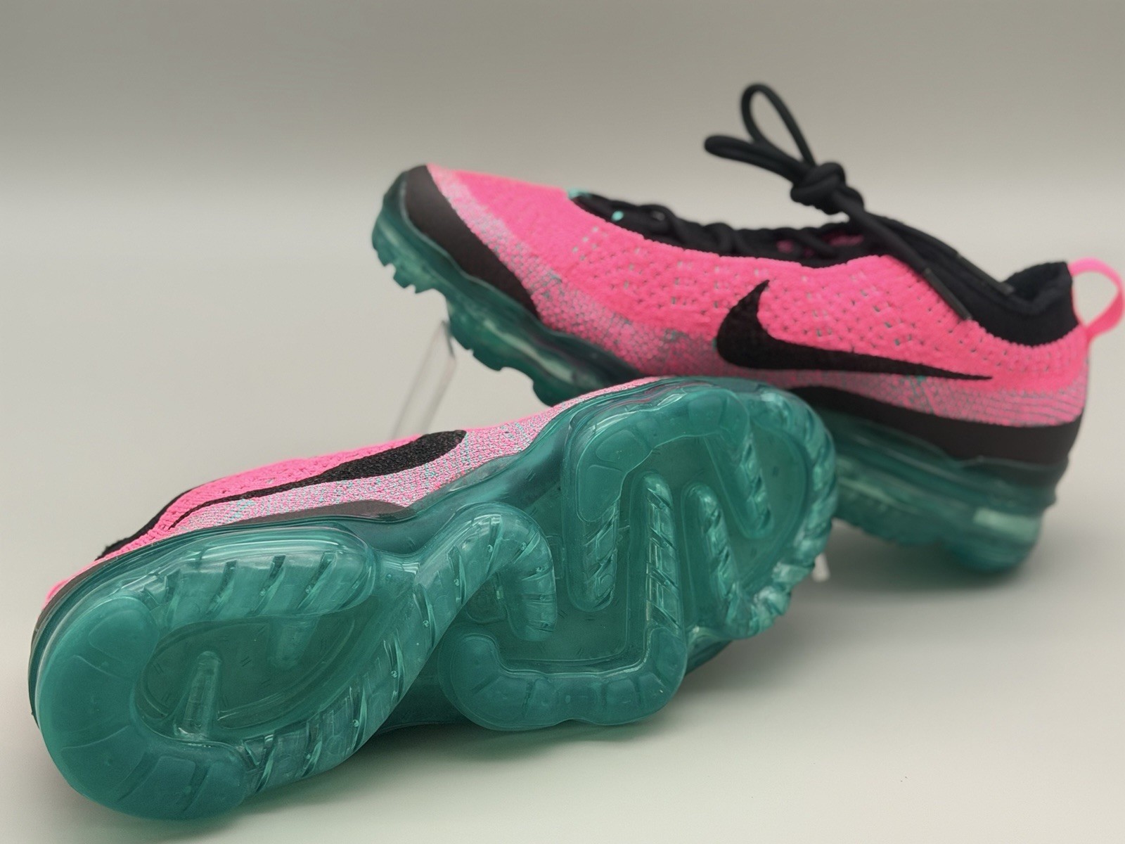 NIKE AIR VAPORMAX 2023 FK FLYKNIT NN CLEAR JADE-BLACK-PINK SZ 6.5 [FN7182-335]