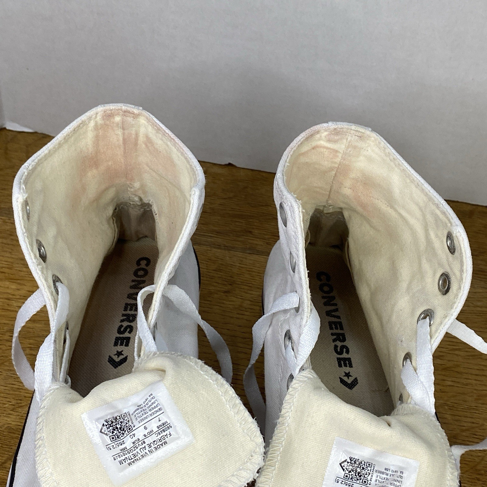 Converse Chuck Taylor All Star Lift Hi Platform White Canvas Shoe 560846C Sz 7/9