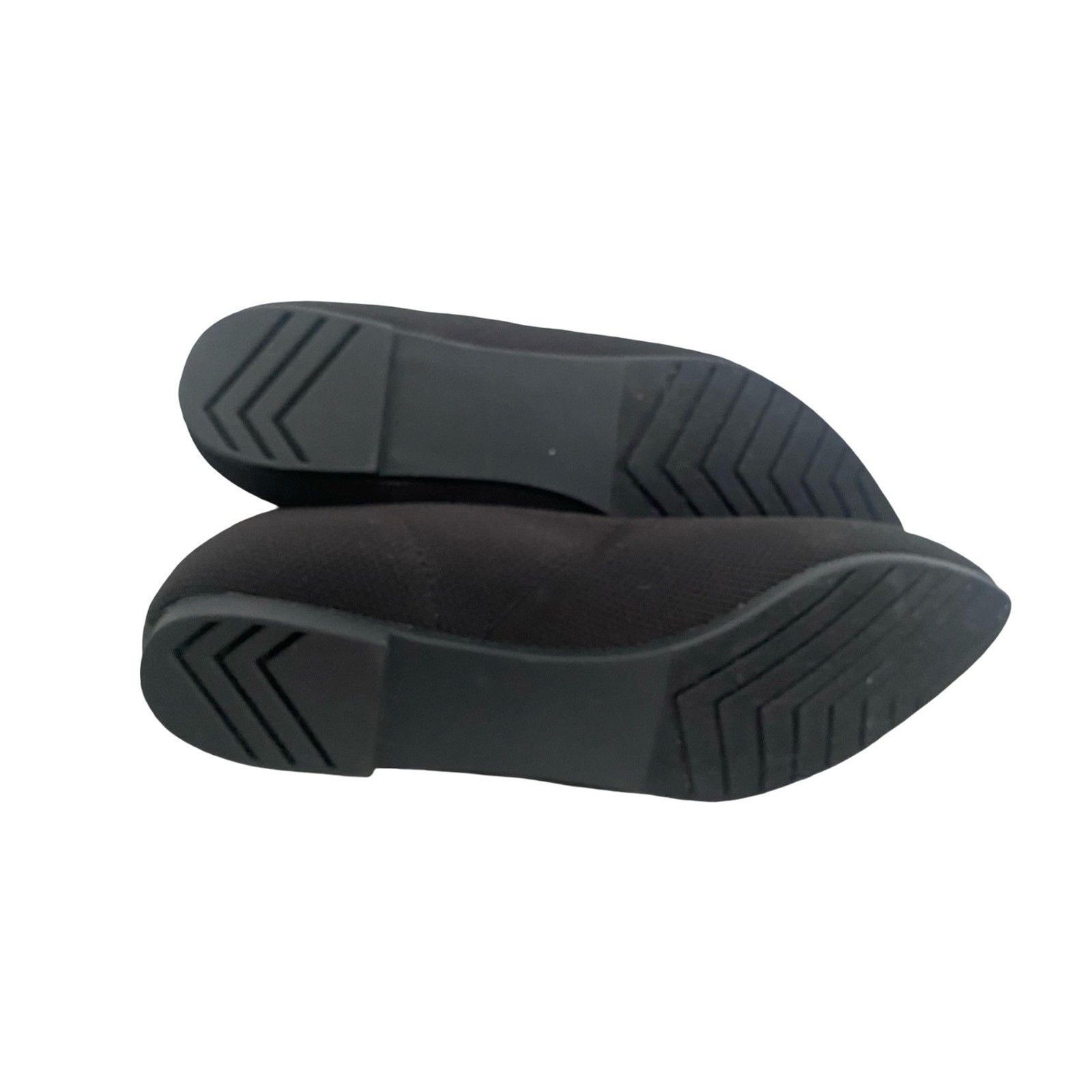 Kelly & Katie Black Knit Pointed Toe Ballet Flats 6.5 Slip On Minimalist Comfort